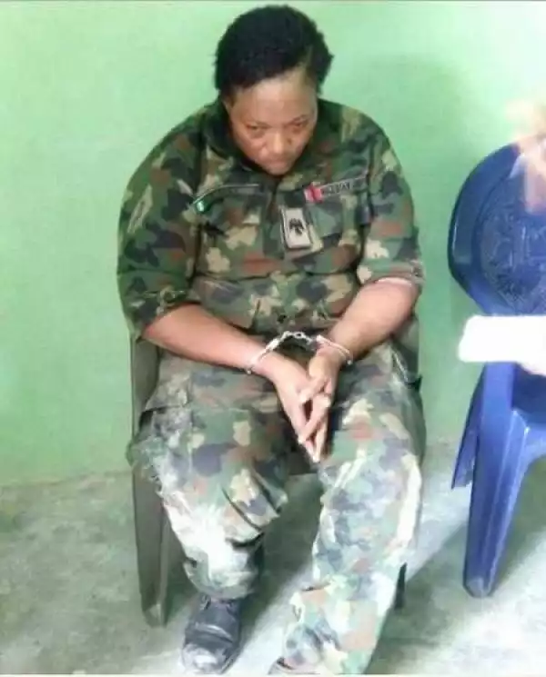 Fake Female Military Officer with Three Suspected Suicide Bomber Kids Arrested in Abuja (Photo)